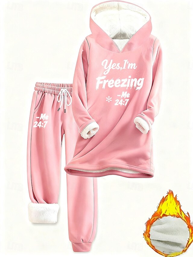 Women's Two Piece Sets Tracksuit Pants Sets Long Sleeve