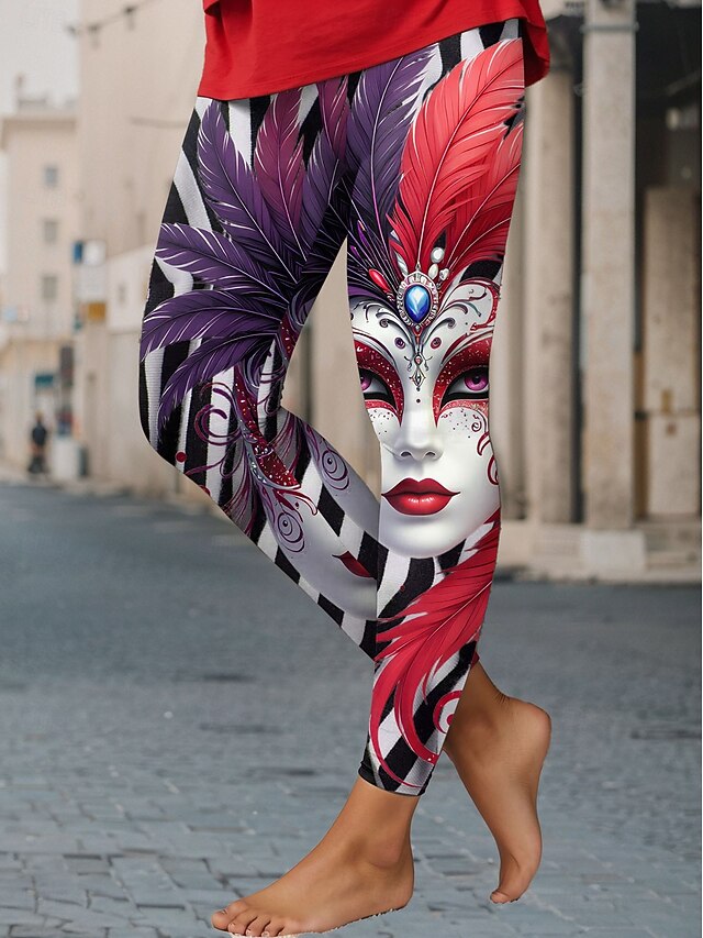 Carnival Women's Leggings Vacation Vintage Ethnic Style