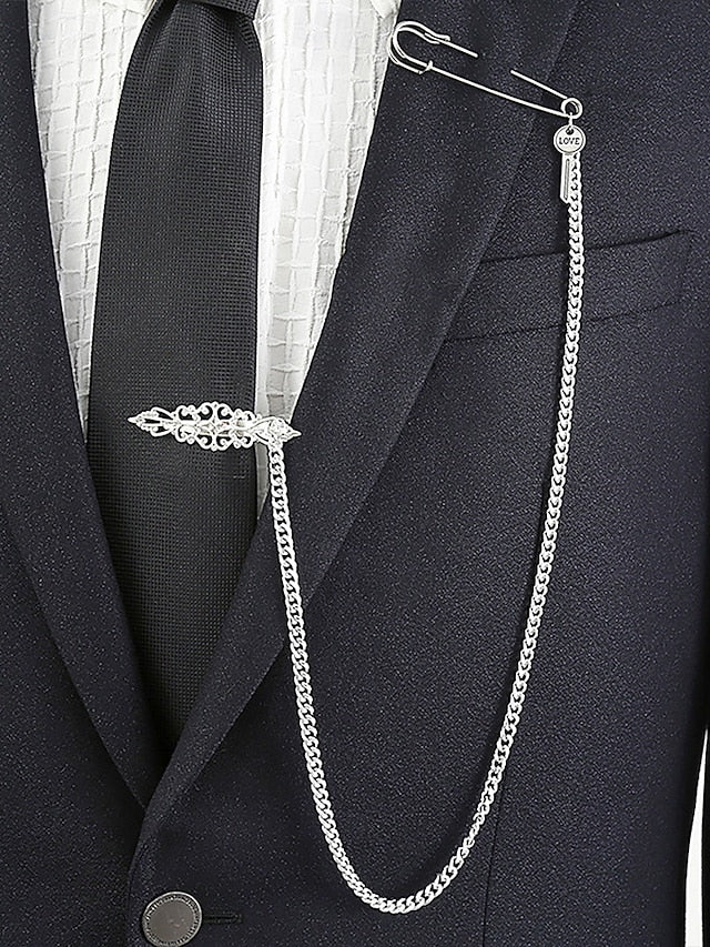 Tie Wheel Ship Design Chain Nautical – with Men's Silver