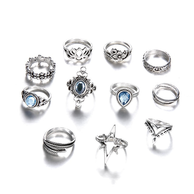 Bague 11 pièces Sport Femme Cadeau Acrylique Anniversaire