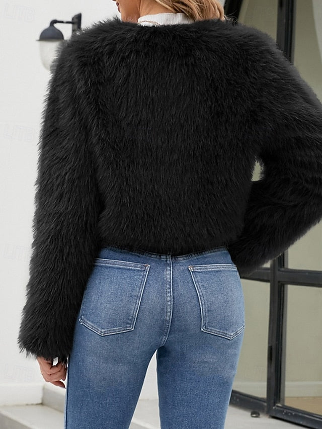 Warm Fur Faux Women's Furs Winter Comfortable Coat