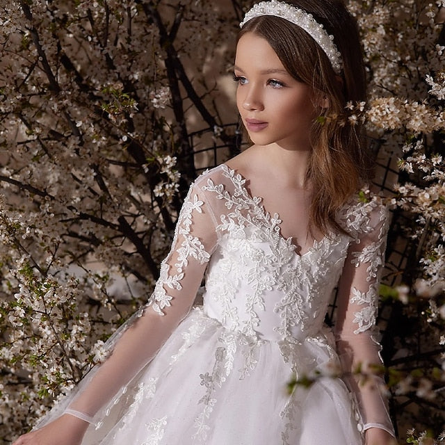 Flower Girls' Formal First Girl Princess Dress