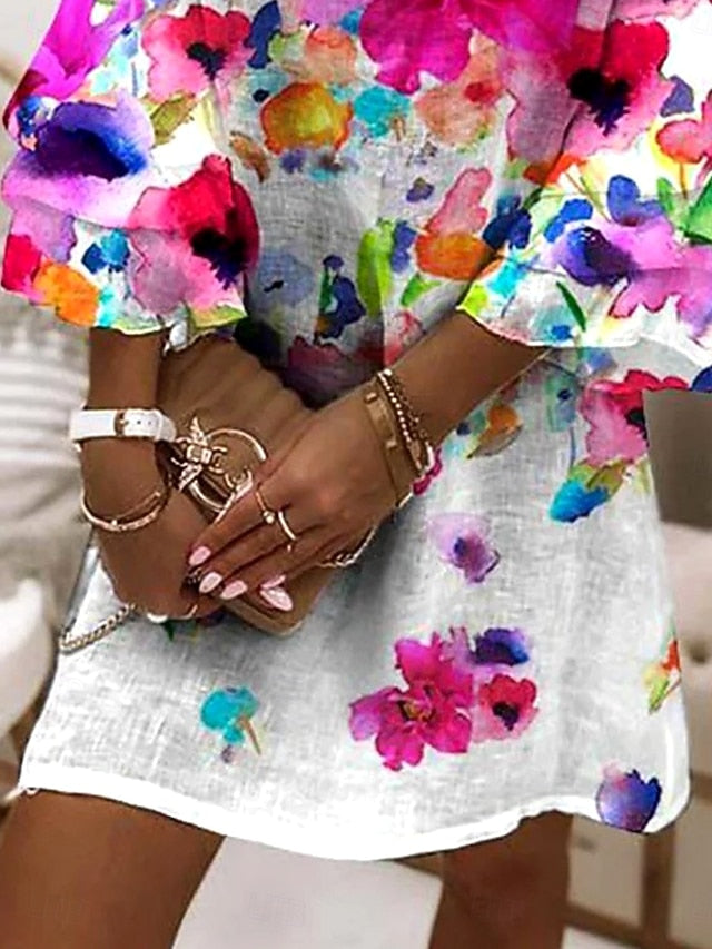 Women's Mini Dress Sundress A Line Dress Vacation Casual