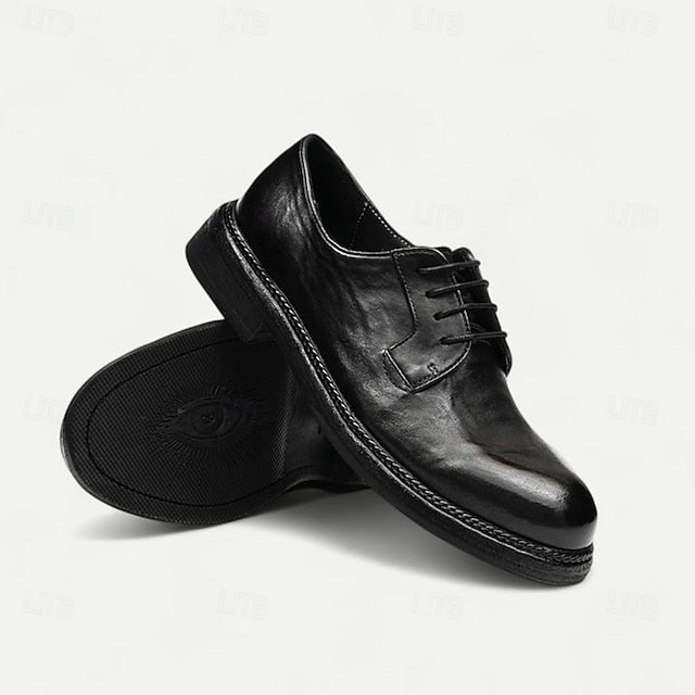 Clean Goodyear Derby with Shoes Leather and Welt Men's Tan