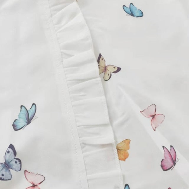 Women's Lace Shirt T Shirt Blouse Eyelet top Lace Butterfly