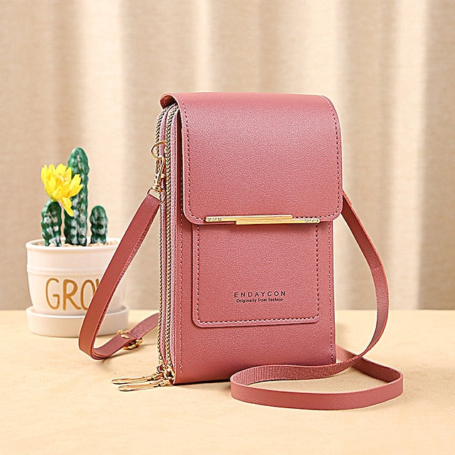 Sac à bandoulière pour téléphone portable, portefeuille pour femme, porte-monnaie