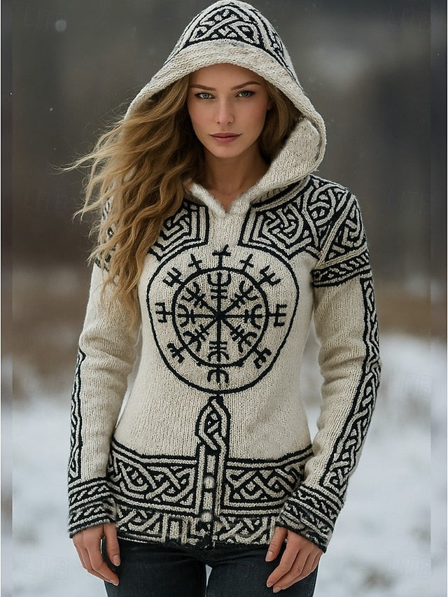 Women's Viking Vintage Fair Isle Sweater Vintage Casual