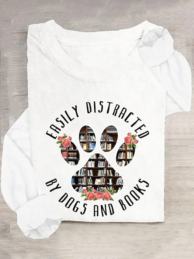 Women's T Shirt Print Floral Graphic Letter Vintage Fashion