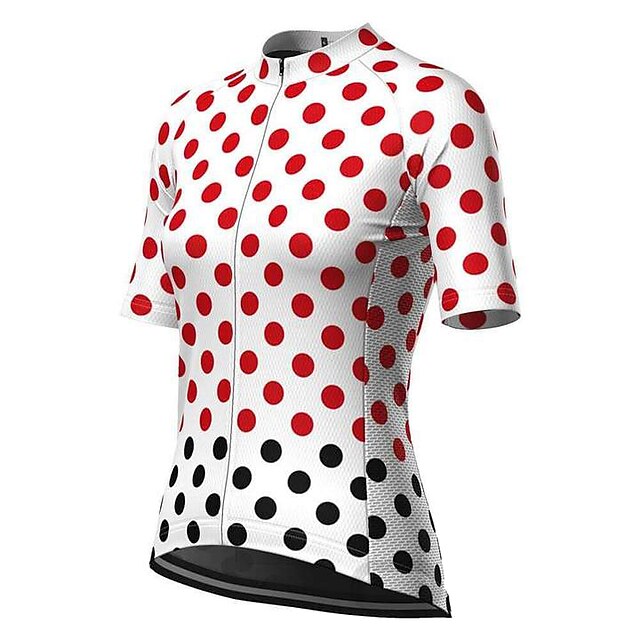 Women's Cycling Jersey Polka Dot Short Sleeve Bike Jersey