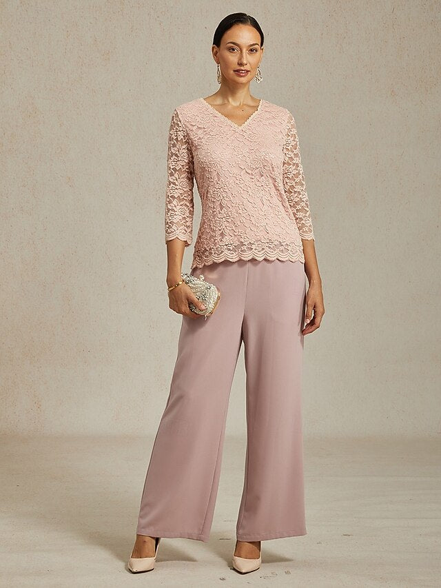 Women's Lace Shirt Blouse Lace Floral Elegant Long Sleeve V