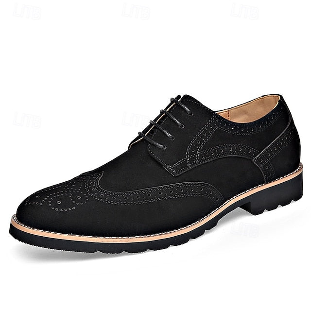 Lace-Up Vintage – Brown Shoes Brogue Derby Men's