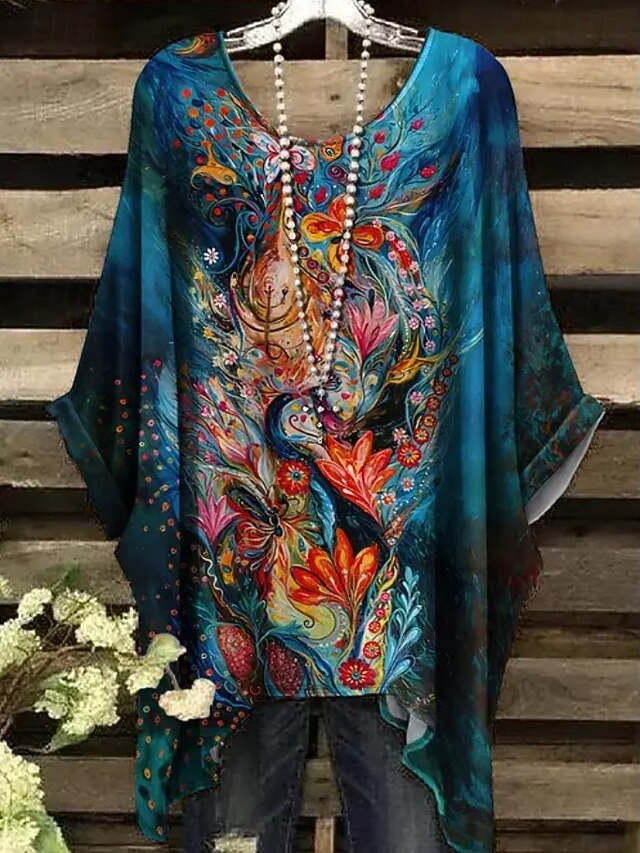 Women's Boho Shirt Graphic Abstract Elegant Bohemia Active