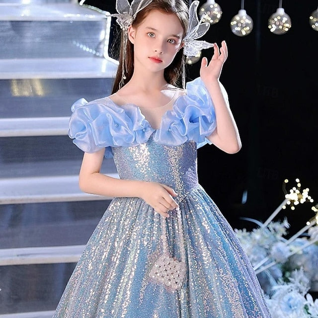 Dress Color Party Girls' Performance Sleeveless Solid Kids