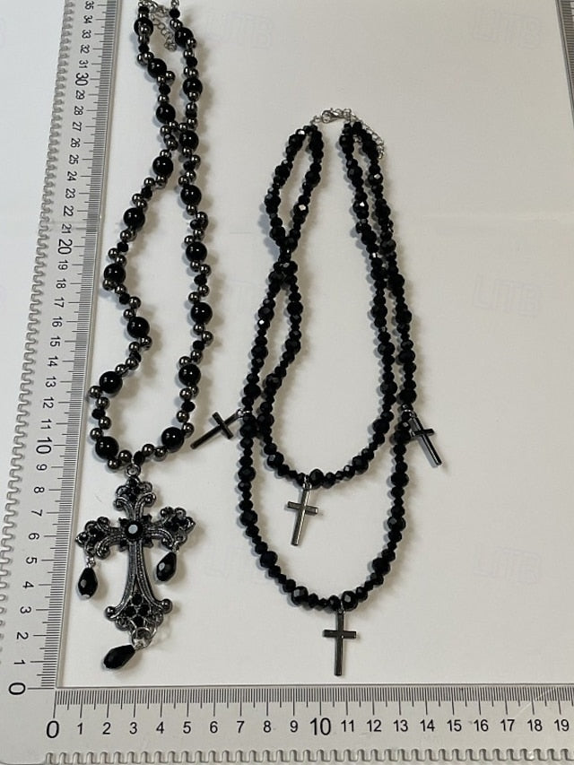 Collier Punk Femme Géométrie Gothique Street