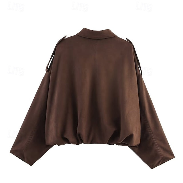 Warm Pocket Jacket Women's Comfortable Casual Zipper