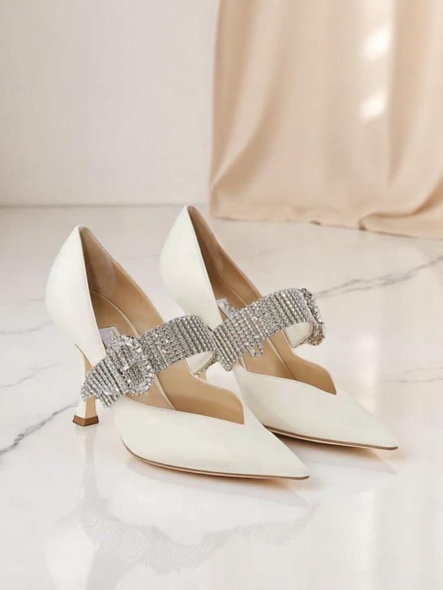 with Pumps Rhinestone-Embellished Slingback Women's