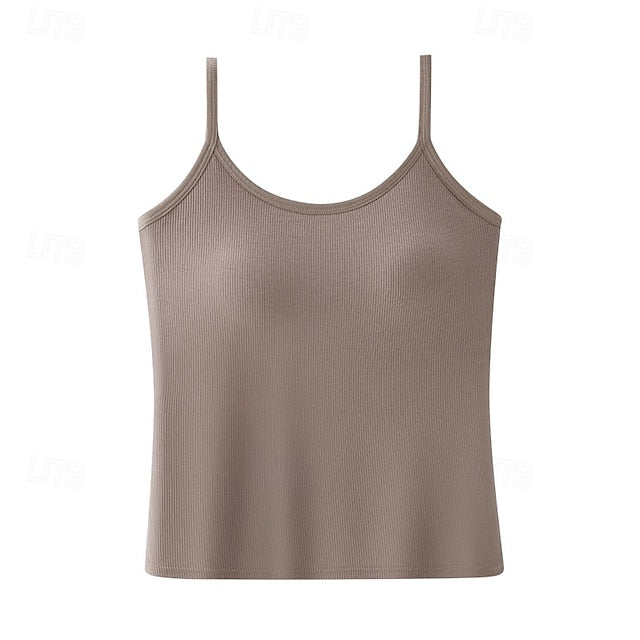 Women's Plus Size Camisole Tank Top Plain Daily Sleeveless