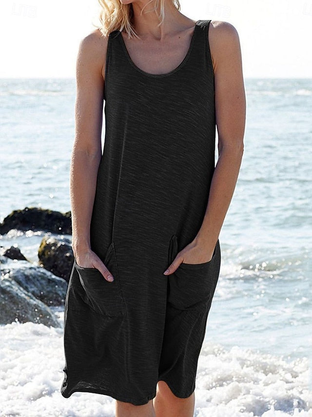 Women's Midi Dress Casual Dress Tank Dress Basic Casual