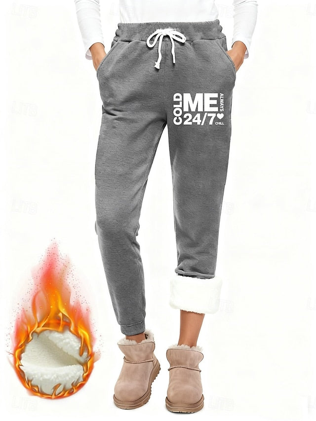 Women's Sweatpants Fleece Pants Slacks Fashion Basic Casual
