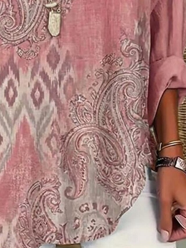 Women's Shirt Tunic Graphic Geometric Bohemia Vintage Daily