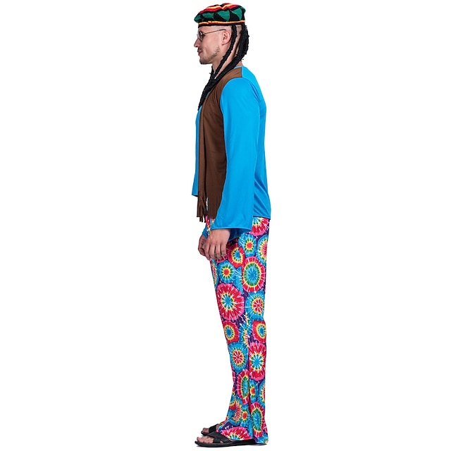 1960s Hippie 1970s Pants Cosplay Costume Outfits Disco Fancy
