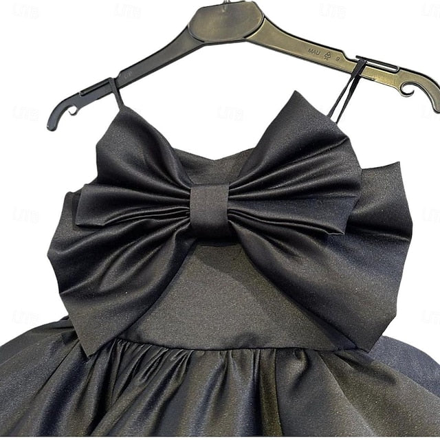 Solid Girls' Sleeveless Dress Performance Kids Party Color
