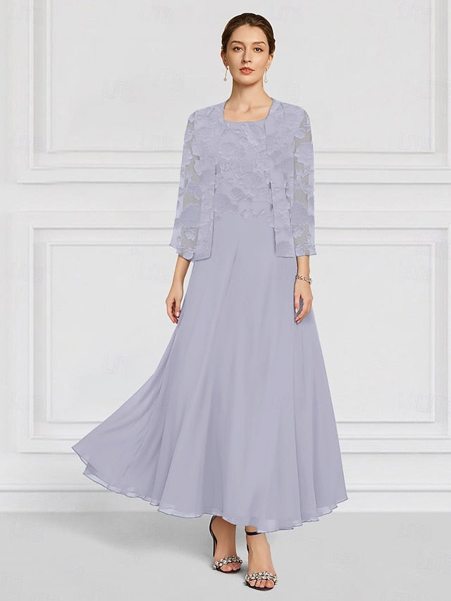 Two SkyBurnt of Lace the Bride A-Line Out Floral Piece Mother