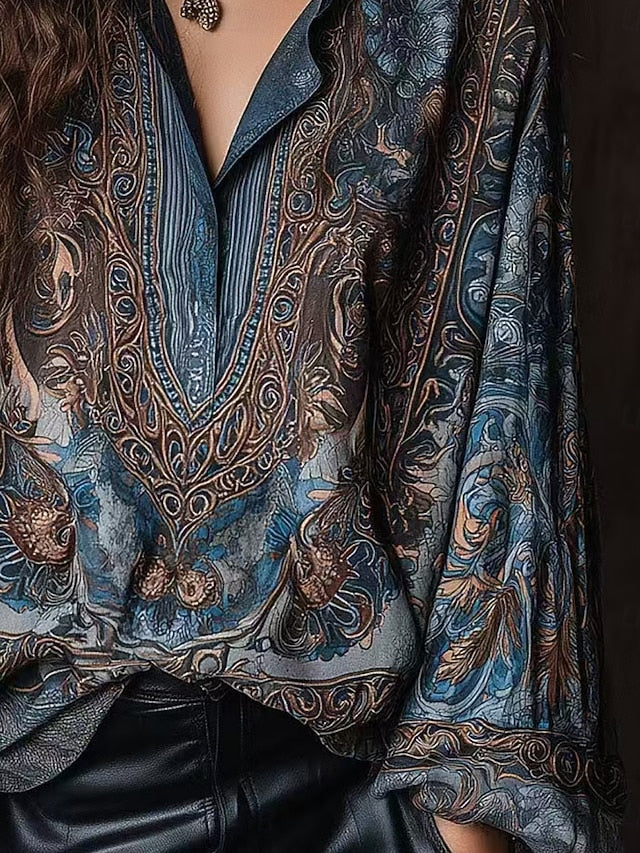 Women's Shirt Casual Shirt Paisley Vintage Stylish Classic