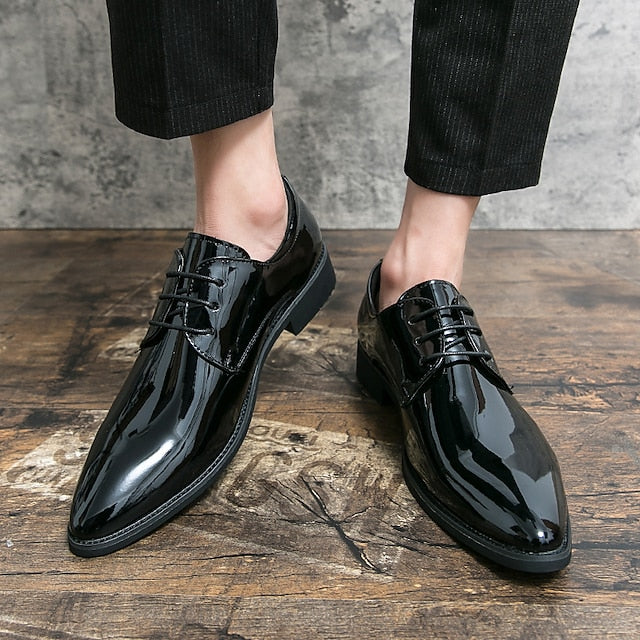 Patent Oxford Shiny Formal Shoes – Men's Leather