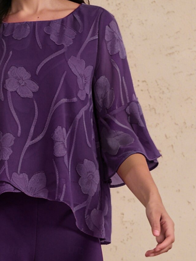 Women's Lace Shirt Blouse Dressy Tops Chiffon Tops