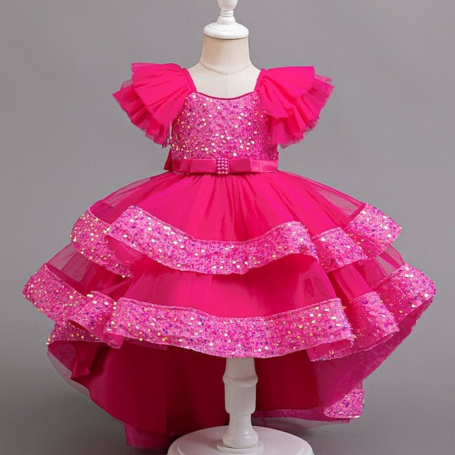 Party Dress Sleeveless Wedding Kids Sequin Girls' Special