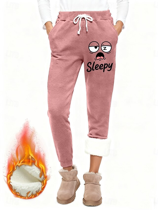 Women's Sweatpants Fleece Pants Slacks Vacation Fashion