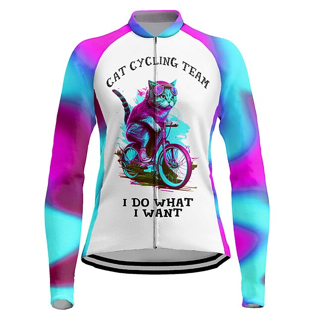 Women's Cycling Jersey Graphic Long Sleeve Bike Jersey Top
