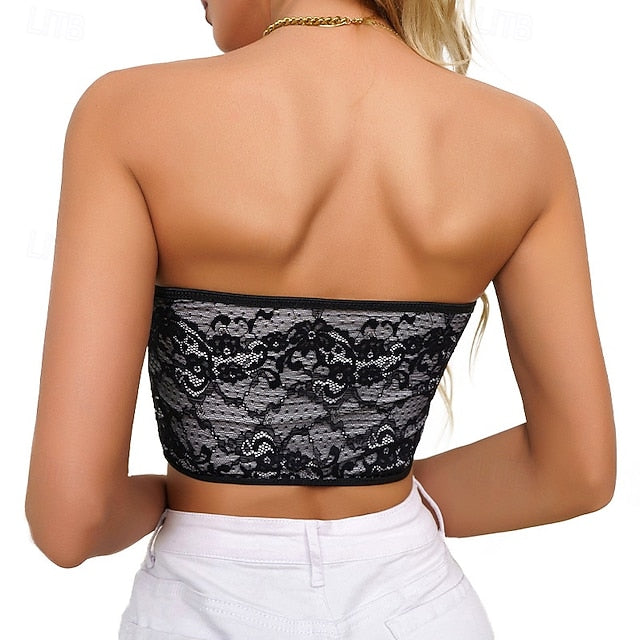 Slim Fit Corset Crop Top Bustier Lace Fancy Dress Women's