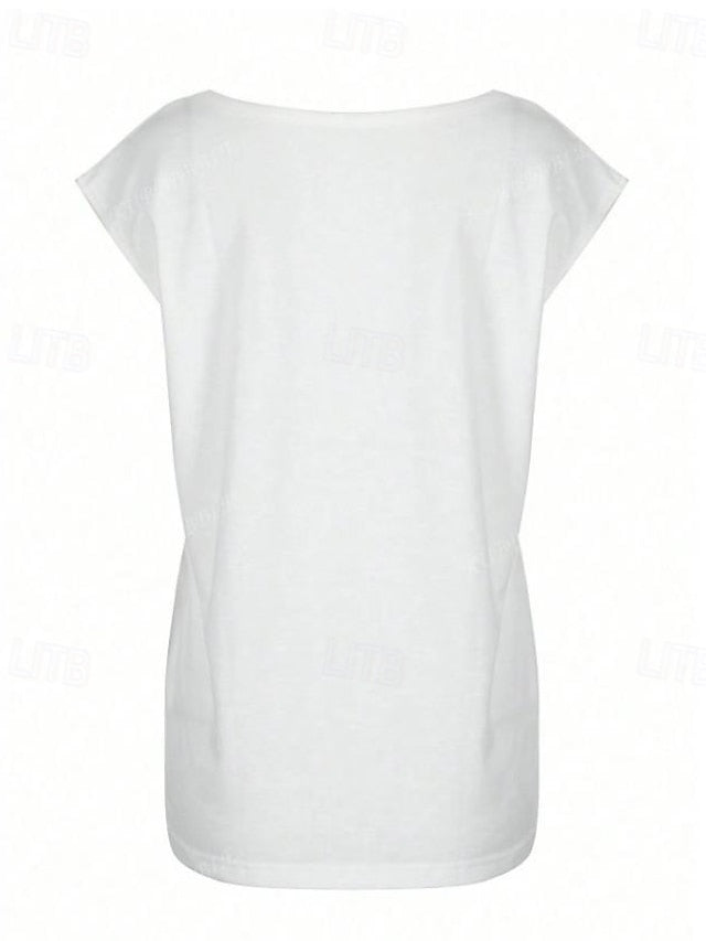 Women's T Shirt Print Graphic Animal Stylish Casual