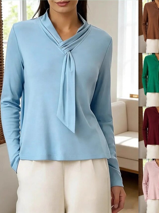 Women's Tunic T Shirt Solid Color Elegant Stylish Basic