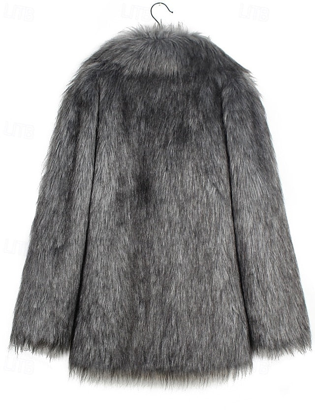 Warm Women's Fur Coat Comfortable Furs Faux