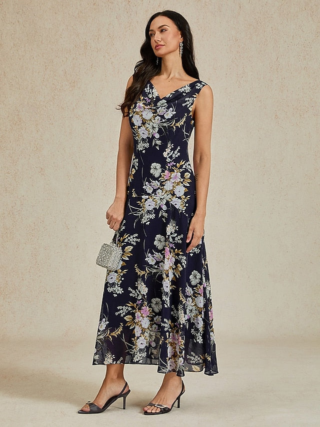 Women's Maxi long Dress Chiffon Dress Elegant Vacation