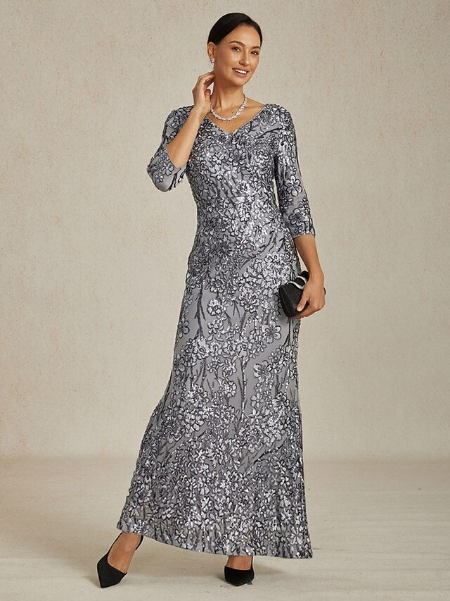 Women's Sequin Dress Lace Glitter Elegant Formal Semi