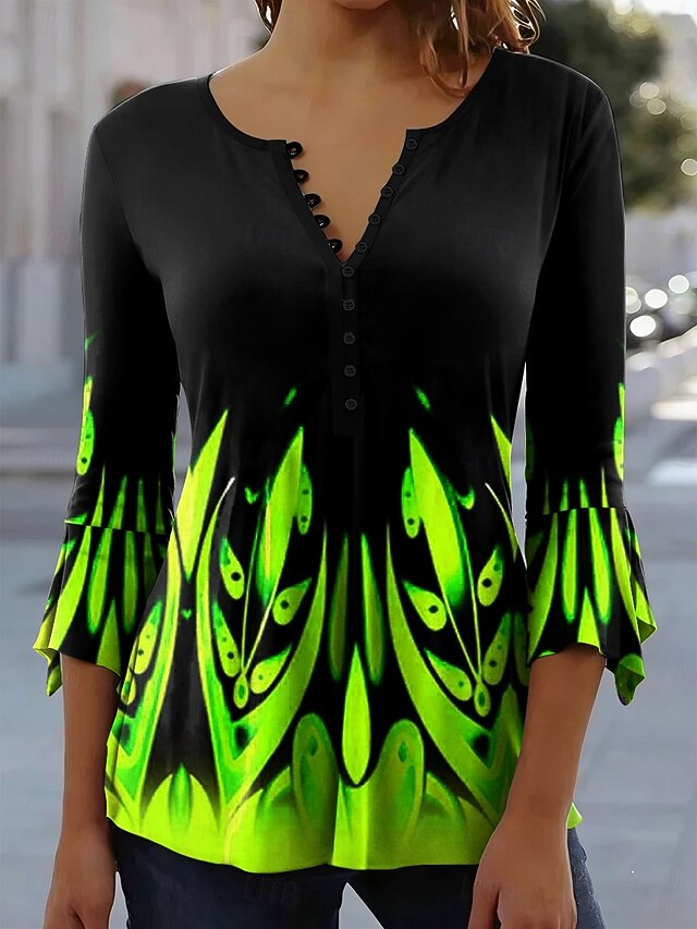 Women's T-Shirt Graphic Abstract Elegant Vintage Stylish