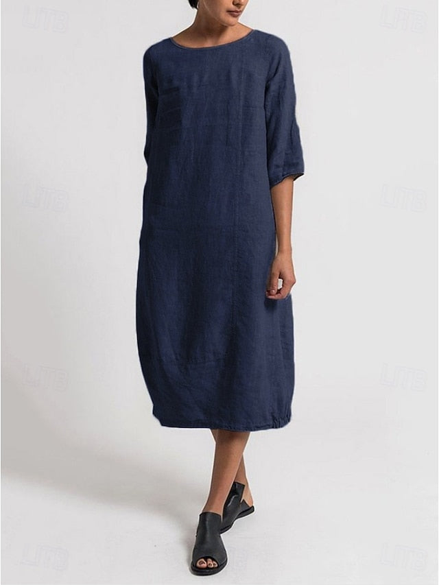 Women's Midi Dress Sundress Shift Dress Vacation Casual