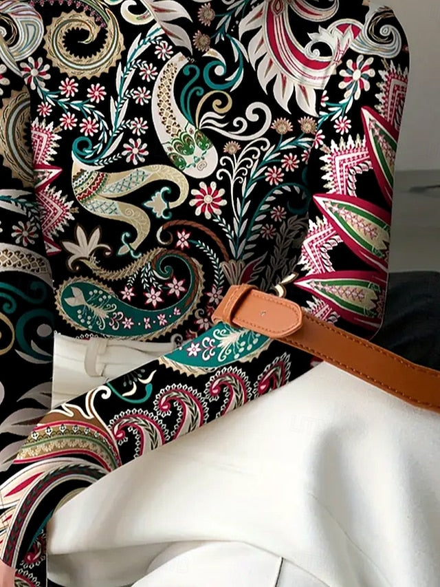 Women's T Shirt Print Floral Graphic Paisley Elegant