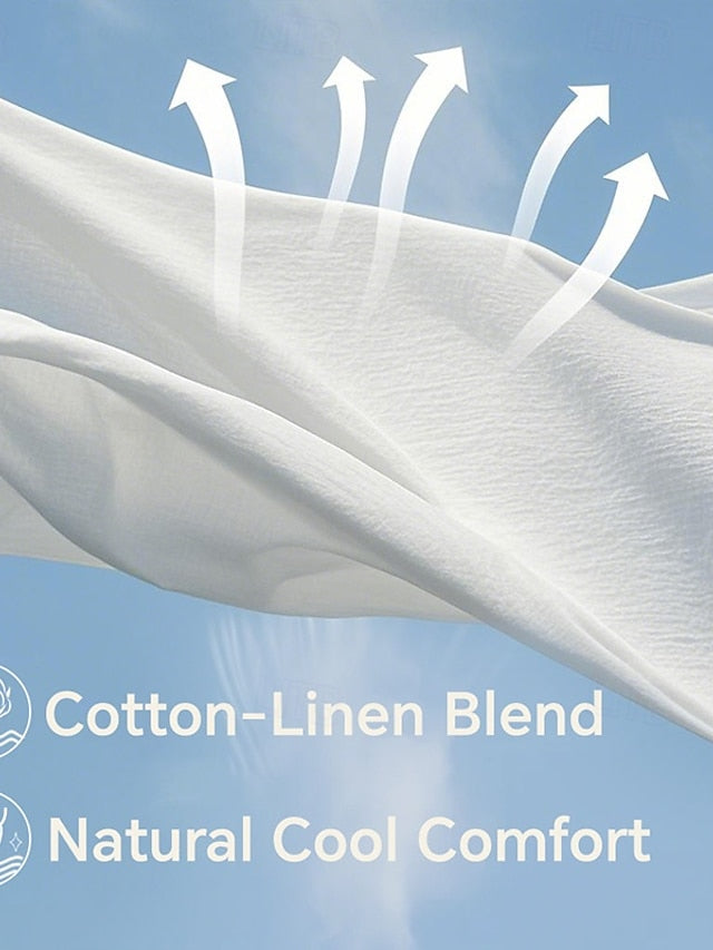 Women's Shirt Linen-Inspired Sets Two Piece Sets Wide Leg