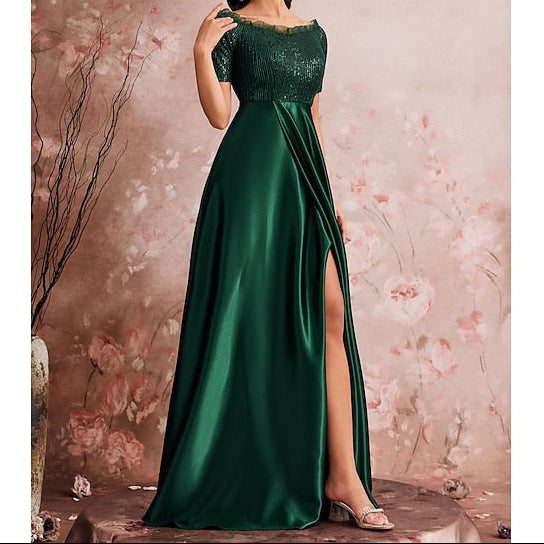 Evening Formal Sparkle Mother Gown A-Line the of Bride Dress