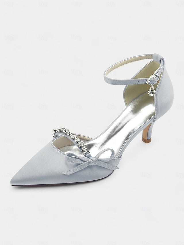 for Shoes Heel Pointed-Toe Wedding Women – Kitten Elegant