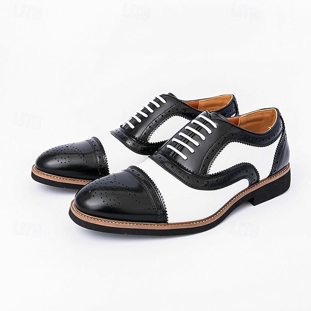 Oxford with Brown White and Brogue Classic Men's Shoes