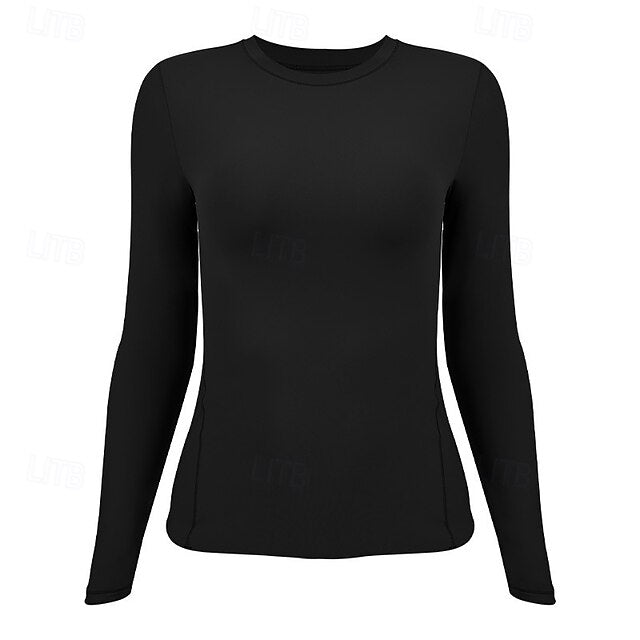 Women's Workout Shirt Basic Crop Tops Crew Neck Breathable