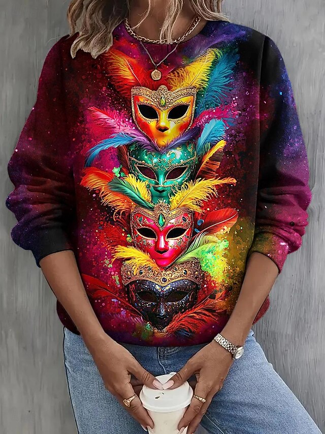 Women's Pullover Sweatshirt Hoodies Graphic Abstract