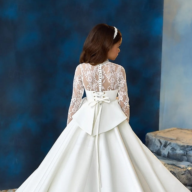 Dress Color First Party Solid Communion Girls' Kids