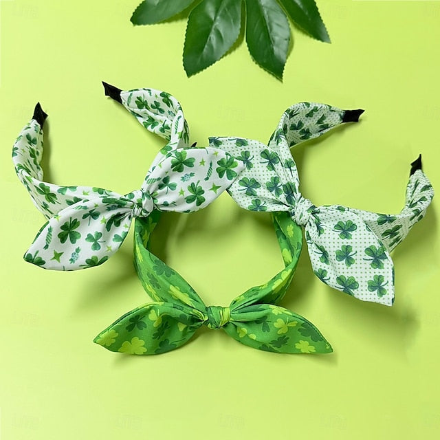 St. Patrick's Day Headbands for Women Girls, Green Shamrock